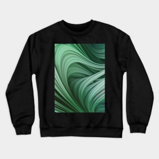 Stranded Strain. Emerald Green Abstract Art Strands Crewneck Sweatshirt